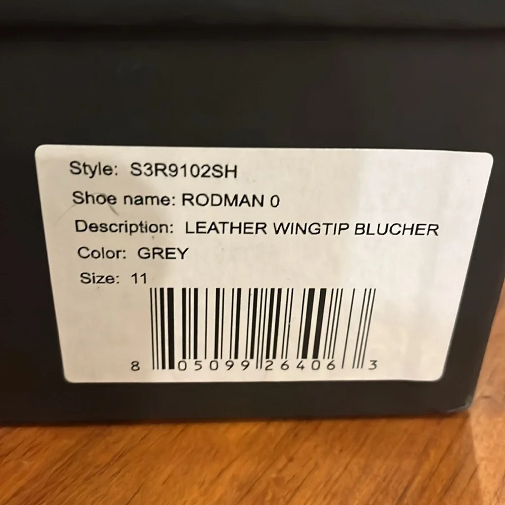 Rogue Rodman O Leather Wingtip Blucher Shoes black new Mens Size 11